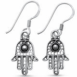 Kabbalah Hand of God Hamesh Drop Dangle Earrings 925 Sterling Silver Fish Hook Choose Color