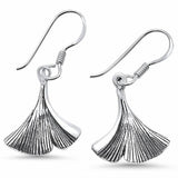 Plain Fishhook Fishy Whale Tail Drop Earrings 925 Sterling Silver