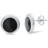 11mm Half Ball Earring Button Moon Stud Earrings 925 Sterling Silver Choose Color - Blue Apple Jewelry