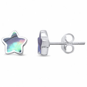 Star Stud Earrings 925 Sterling Silver Choose Color