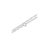 1.6MM 025 Rhodium Plated Singapore Chain .925 Sterling Silver Length 