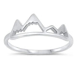 Mountain Band Ring Solid 925 Sterling Silver