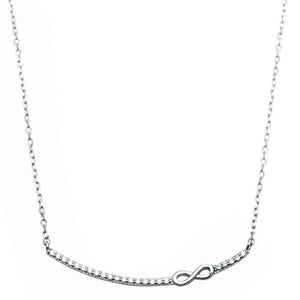 Fashion Infinity Necklace Pendant 925 Sterling Silver Round Simulated Stone