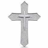 Hip Hop Cross Pendant Micro Pave Cubic Zirconia 2.25