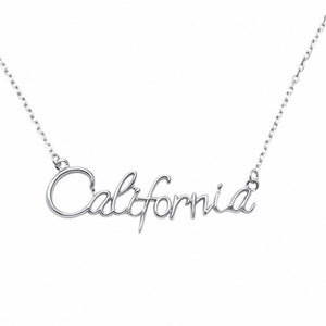 California Necklace Pendant 925 Sterling Silver