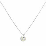 Spiral Necklace Pendant Lab Created Opal 925 Sterling Silver Swirl