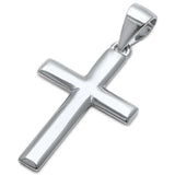 Cross Pendant 925 Sterling Silver Solid Cross Choose Color - Blue Apple Jewelry