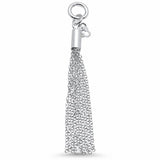 Plain Dangling Rolo Chain Pendant Charm 925 Sterling Silver Choose Color