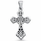 Filigree Cross Pendant Charm 925 Sterling Silver