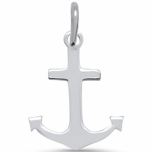 Plain Anchor Pendant Charm 925 Sterling Silver Choose Color