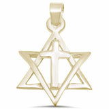 Plain Star of David Cross Pendant Charm 925 Sterling Silver Choose Color