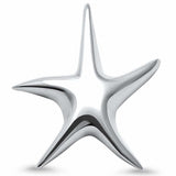 Plain Starfish Pendant Charm 925 Sterling Silver Choose Color