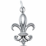 Fleur De Lis Pendant Charm 925 Sterling Silver Choose Color