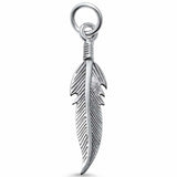 Feather Pendant Charm 925 Sterling Silver Choose Color