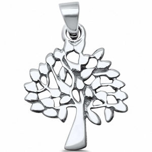 Tree of Life Pendant Charm 925 Sterling Silver Choose Color