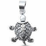 Turtle Pendant Charm 925 Sterling Silver (20mm)