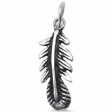 Feather Leaf Pendant 925 Sterling Silver Choose Color