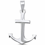 Anchor Pendant Sailing Beach Anchor Charm Simple Plain 925 Sterling Silver Choose Color