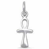 Ankh Cross Pendant Simple Plain 925 Sterling Silver Choose Color