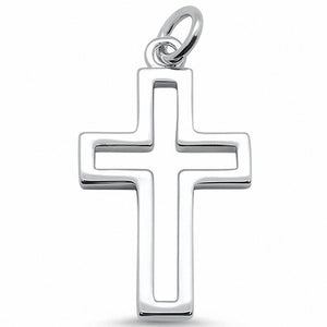Open Cross Pendant 925 Sterling Silver