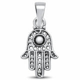 Plain Hamsa Hand of God Pendant 925 Sterling Silver Choose color