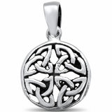 Round Celtic Pendant 925 Sterling Silver