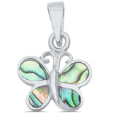 Butterfly Pendant 925 Sterling Silver Butterfly Charm Choose Color - Blue Apple Jewelry