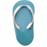 Fashion Flip Flop Beach Sandal Pendant Simulated Stone 925 Sterling Silver Choose Color