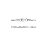 .8MM Rhodium Plated Square Snake Chain 925 Sterling Silver 16-20 Inches