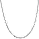 Rhodium Plated Square Snake Chain