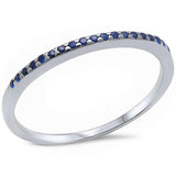 1.5mm Half Eternity Wedding Band Ring 925 Sterling Silver Choose Color