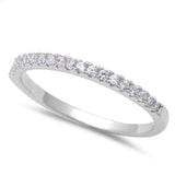 1.5mm Half Eternity Wedding Band Ring 925 Sterling Silver Choose Color