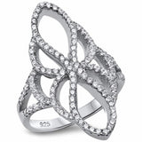 Modern Antiqe Style Micro Pave Ring 925 Sterling Silver Choose Color