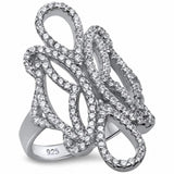 Micro Pave Ring Modern Antique Style 925 Sterling Silver Choose Color