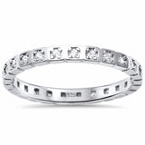 2.2mm Full Eternity Wedding Band 925 Sterling Silver