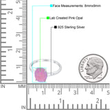 Solitaire Engagement Ring Oval Simulated Cubic Zirconia 925 Sterling Silver