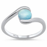 Bypass Wrap Design Round Solitaire Lab Created Opal 925 Sterling Silver Choose Color