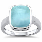 Solitaire Emerald Cut Ring Lab Created Opal Solid 925 Sterling Silver