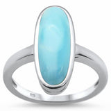 Solitaire Oval Ring Lab Created Opal 925 Sterling Silver (19mm)