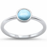 Petite Dainty Solitaire Thumb Ring Simulated Stone 925 Sterling Silver Choose Color