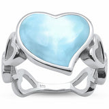 Heart Ring Heart Band 925 Sterling Silver Choose Color