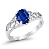Art Deco Wedding Bridal Ring Simulated Cubic Zirconia 925 Sterling Silver