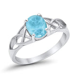 Art Deco Wedding Bridal Ring Simulated Cubic Zirconia 925 Sterling Silver