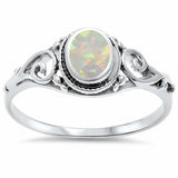 Filigree Oval Ring 925 Sterling Silver Choose Color