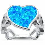 Heart Ring Heart Band 925 Sterling Silver Choose Color