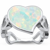 Heart Ring Heart Band 925 Sterling Silver Choose Color