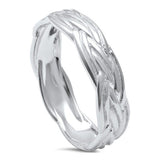 5mm Celtic Band Ring Unisex Men Women Wedding Band 925 Sterling Silver - Blue Apple Jewelry