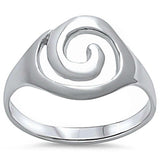 Spiral Ring Swirl Ring Solid 925 Sterling Silver Wave Swirl Ring Trendy Swirl Ring Simple Plain Ring Everyday Ring Gift Shiny Polished Ring