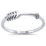 Sideways Arrow Ring Band 925 Sterling Silver Arrow Band Ring