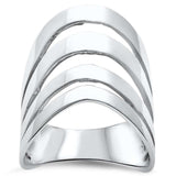 Open Cut Ring Band Simple Plain 925 Sterling Silver